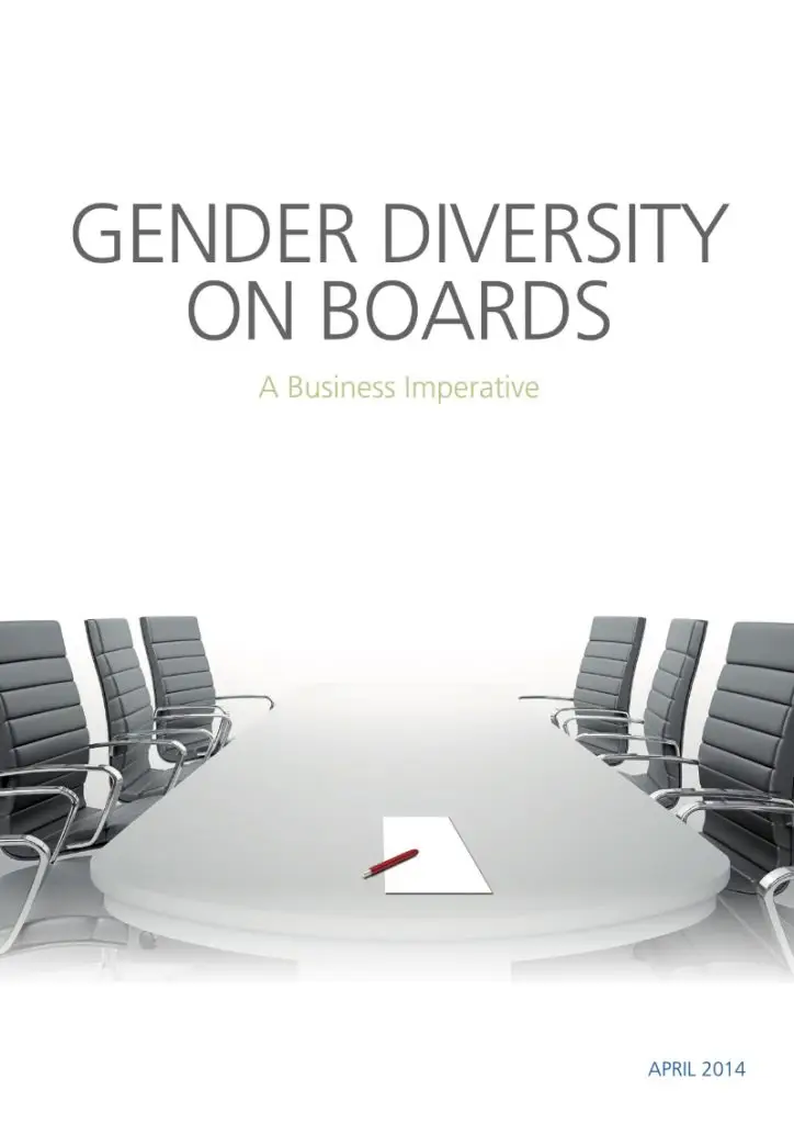 DTF Report Gender Diversity on Boards Apr 2014 cover